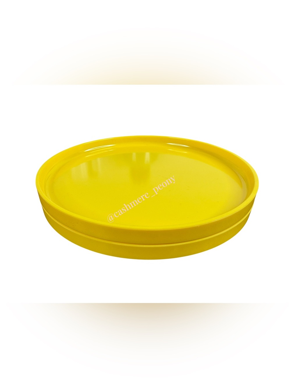 Vintage HELLER Yellow Plates Massimo Vignelli Mid Century Melamine Set Of 2